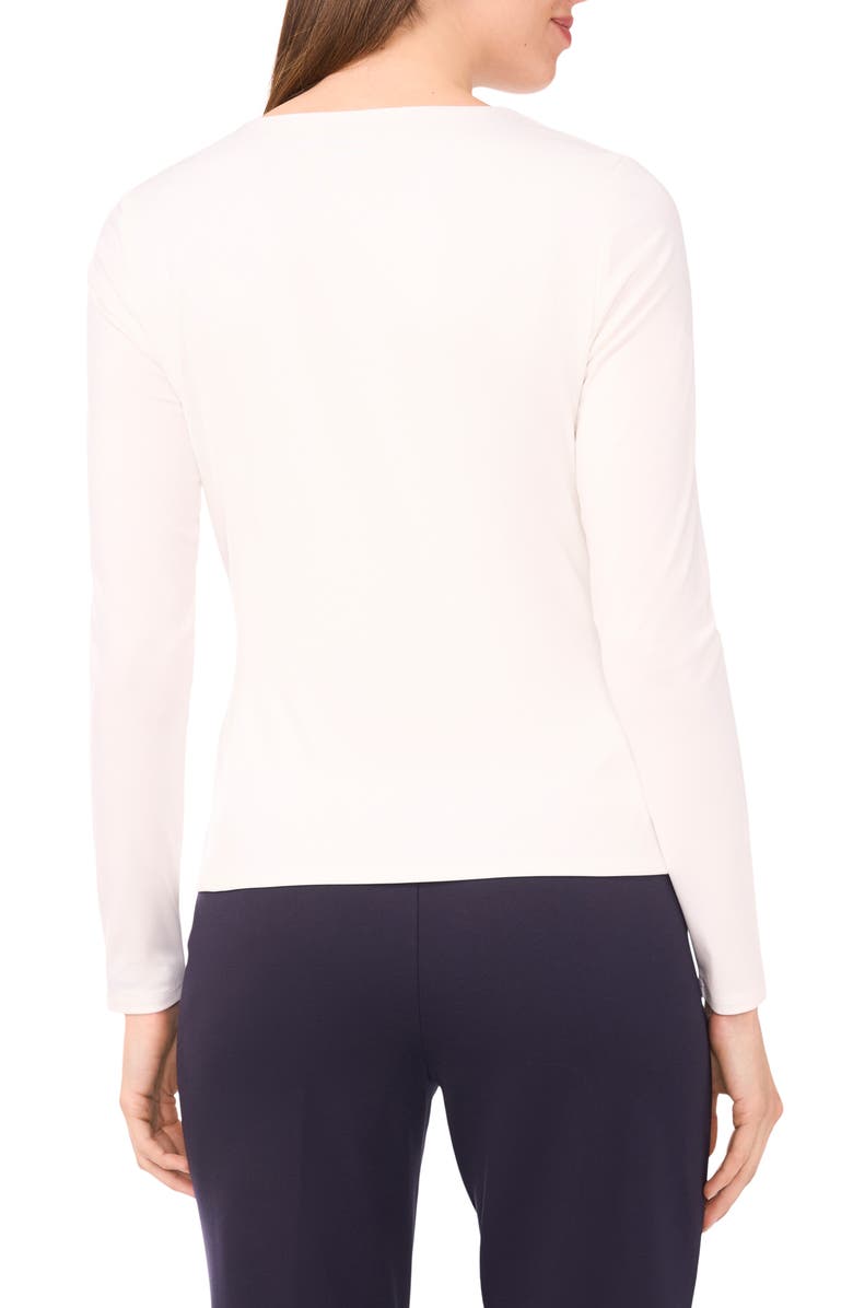 Halogen<sup>®</sup> Long Sleeve Wrap Top, Alternate, color, New Ivory