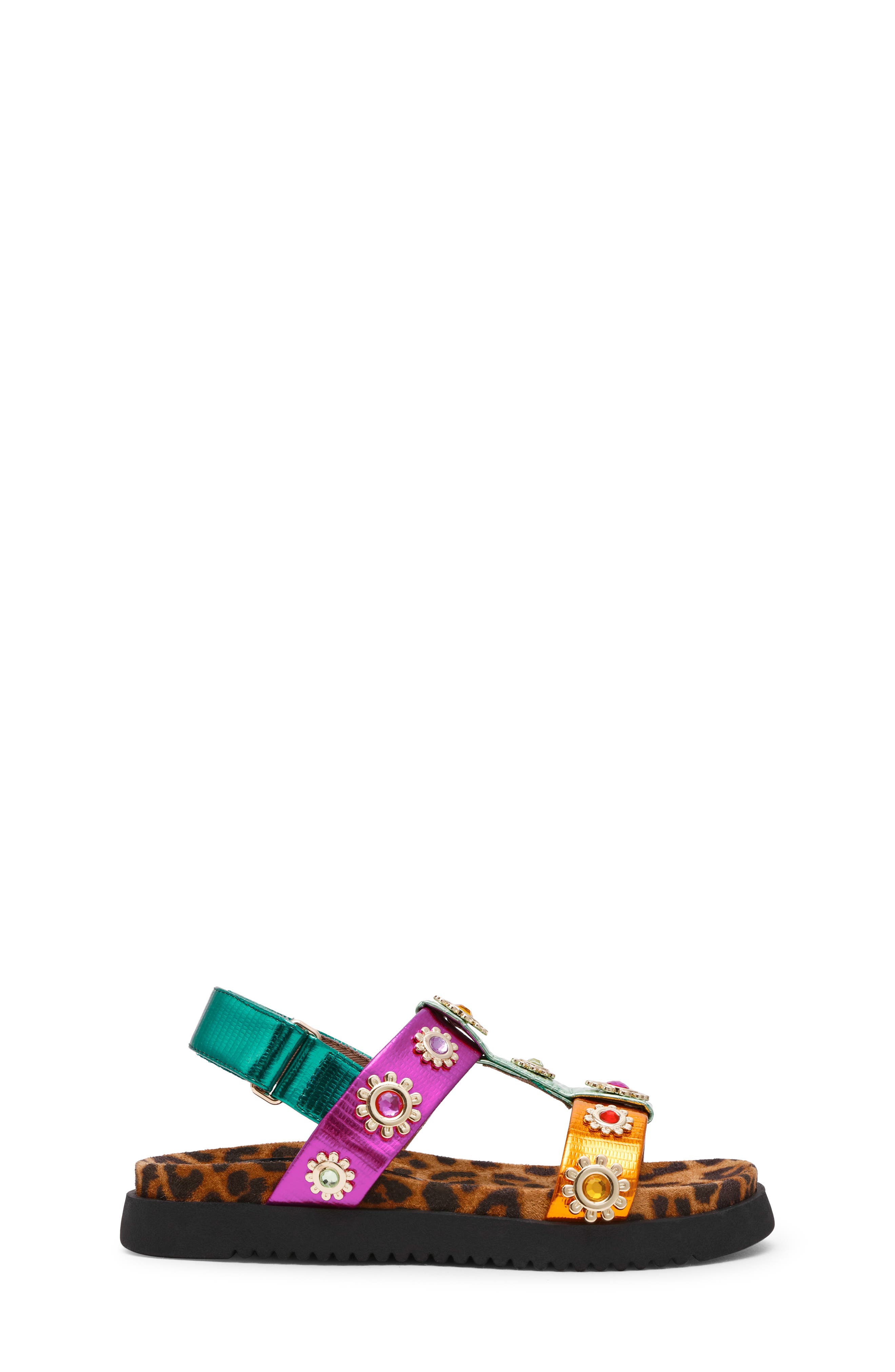 Betsey Johnson Kids' Madox Sandal, Alternate, color, Metallic Multi