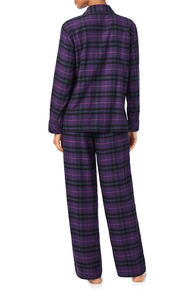 Lauren Ralph Lauren Cotton Blend Pajamas, Alternate, color, Purple Plaid