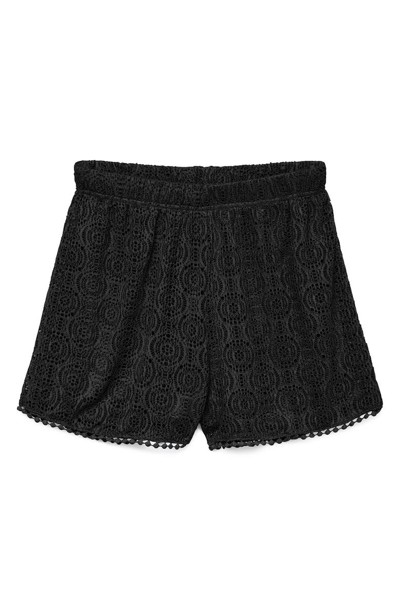 VERO MODA Maya Lace Shorts, Alternate, color, Black