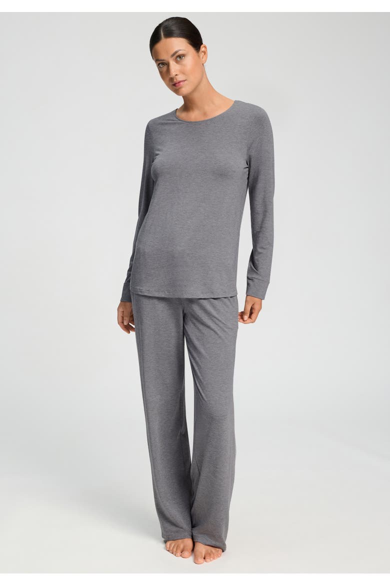 Natural Elegance Relaxed Round Neck Top, Alternate, color, Stone Melange