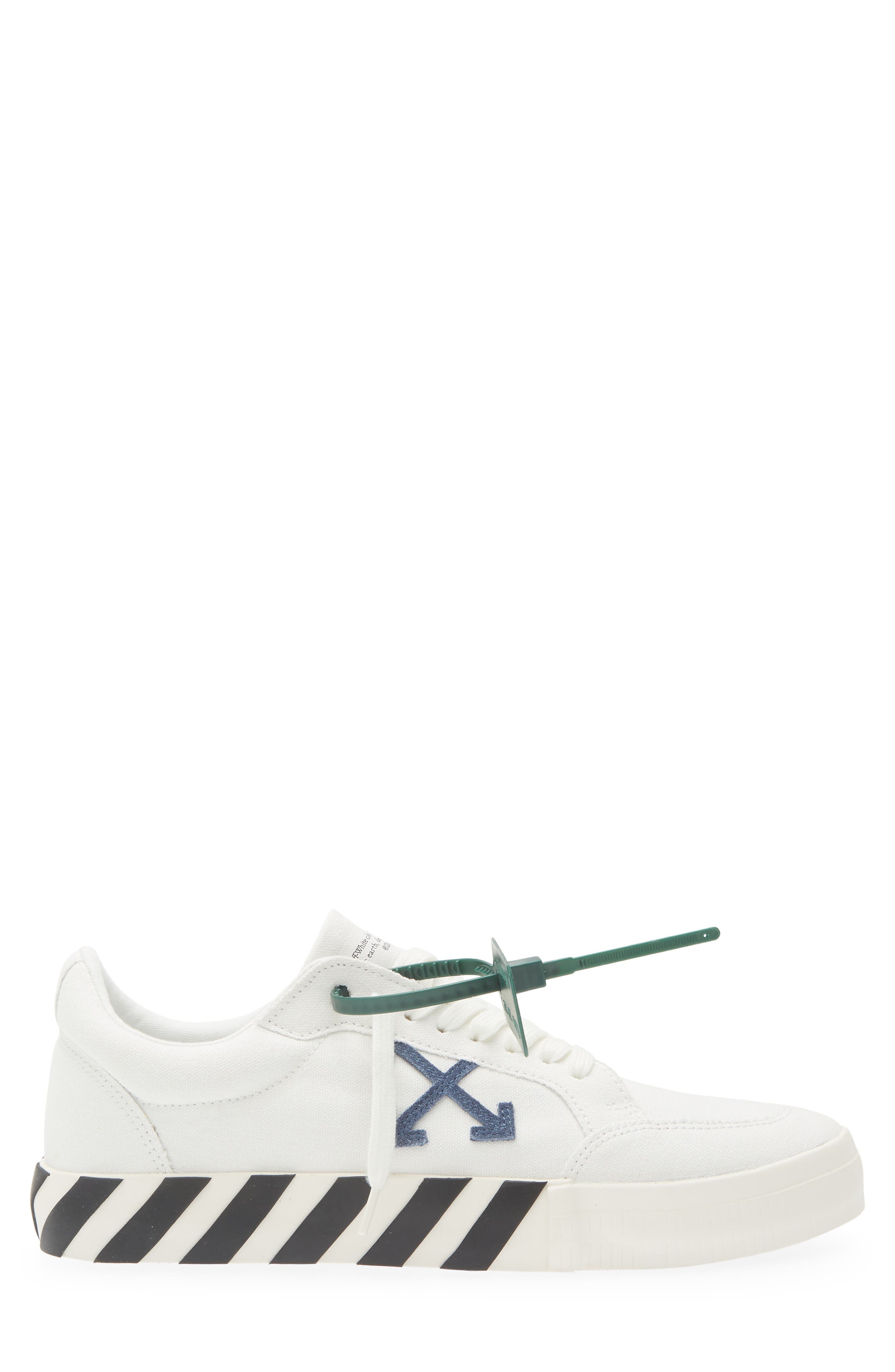 Off-White Vulcanized Low Top Sneaker, Alternate, color, White Navy Blue
