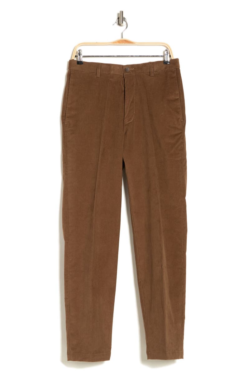 HAGGAR Classic Fit Stretch Corduroy Pants, Alternate, color, Camel