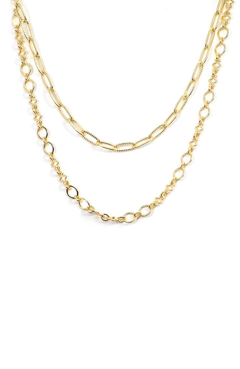LA MENO The Essentials 2-in-1 Layered Necklace, Main, color, 