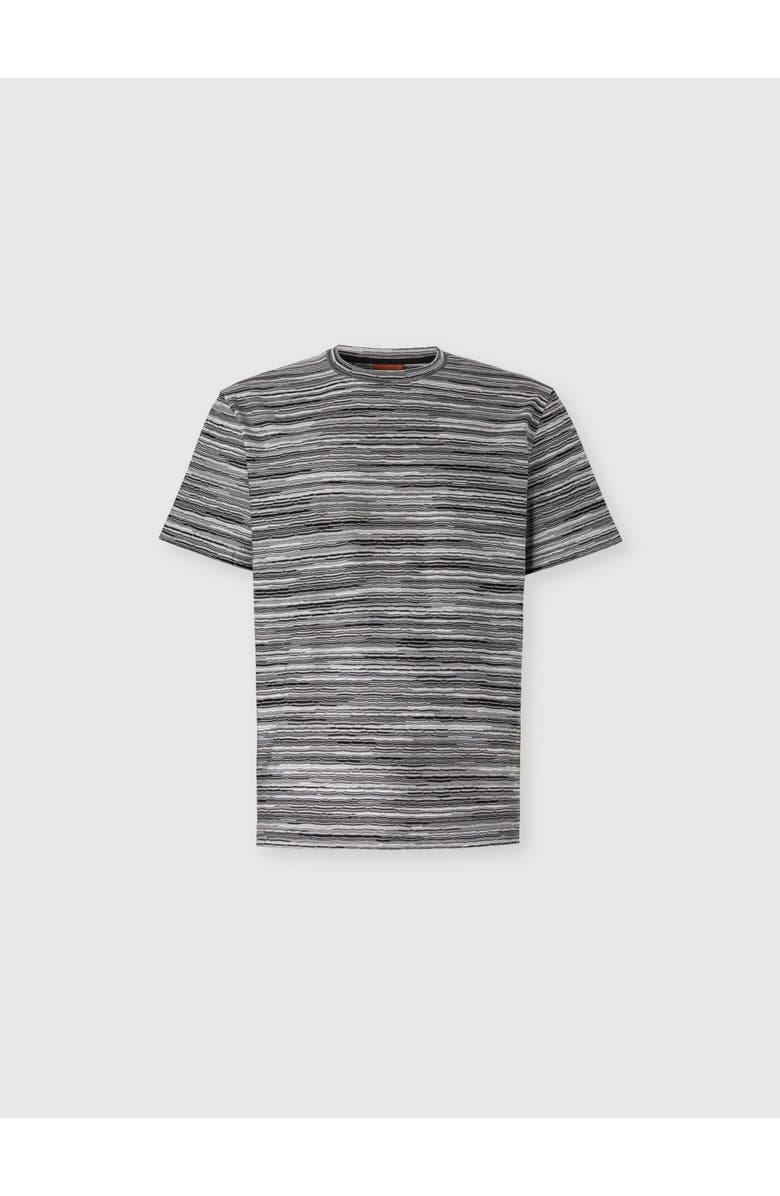 Missoni T-shirt With Flame And Zigzag Pattern, Main, color, Grey