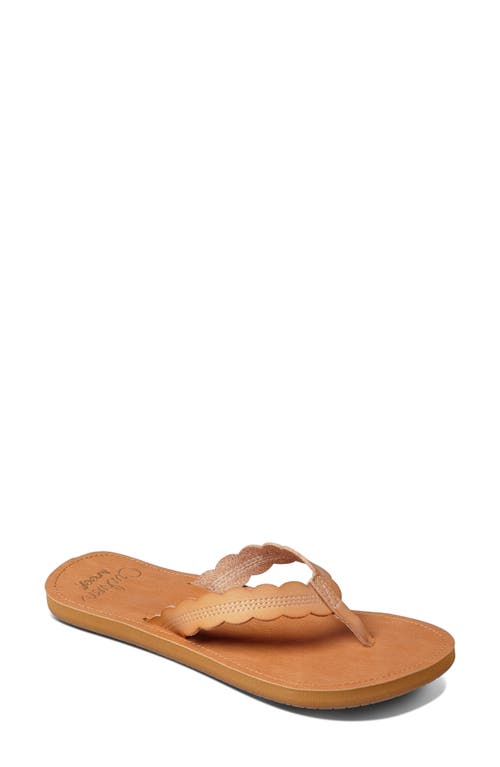Reef Celine Scalloped Strap Flip-Flop Sandal in Natural  product