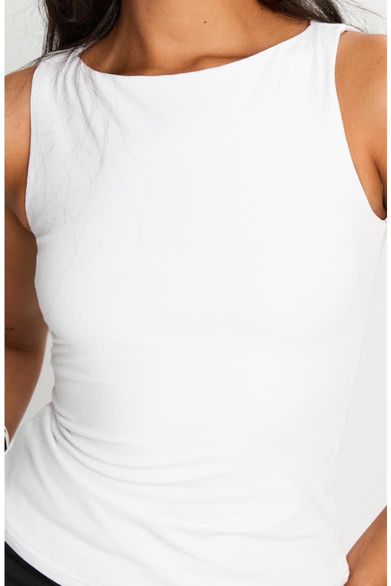 Lose Your Number Ruched Sleeveless Top, Alternate, color, WHITE