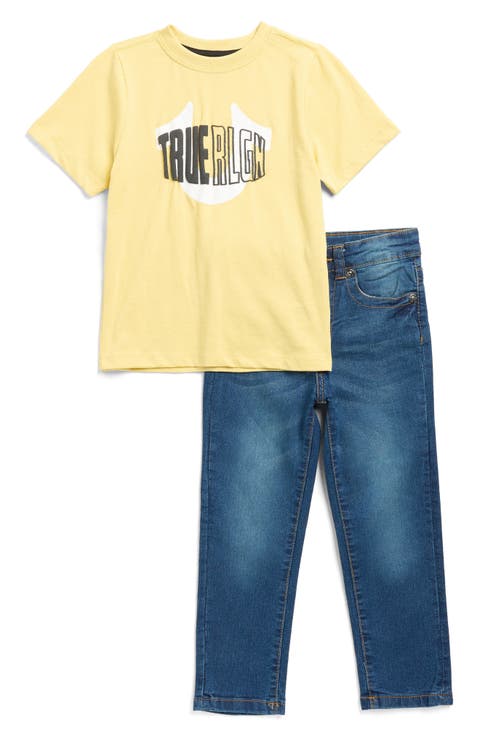 Kids' Horseshoe Logo T-Shirt & Denim Jeans Set (Little Kid)