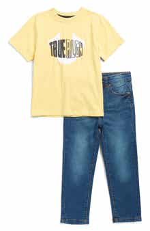 True Religion Kids' Horseshoe Logo T-Shirt & Denim Jeans Set
