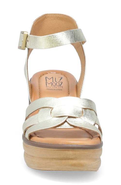 Miz Mooz Ozzie Platform Wedge Sandal In Champagne