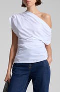 A.L.C. Alice One-Shoulder Cotton Jersey Top