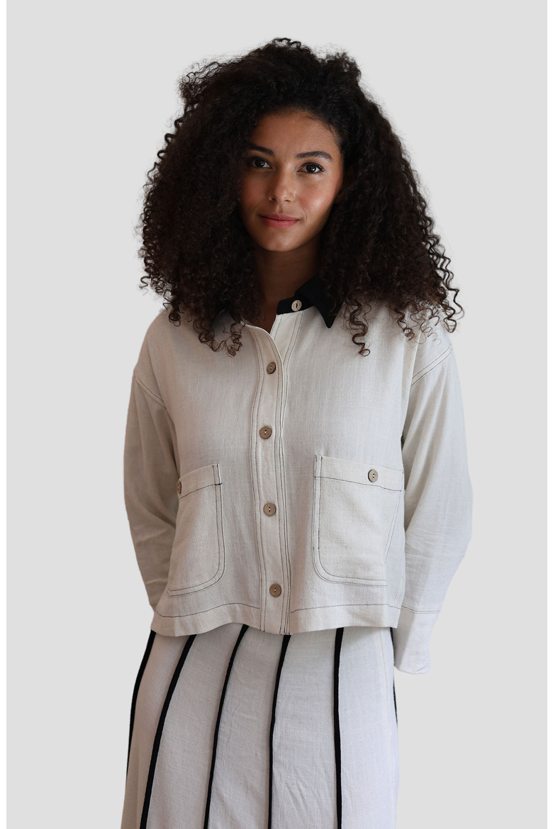 Paige Blouse, Main, color, Ivory