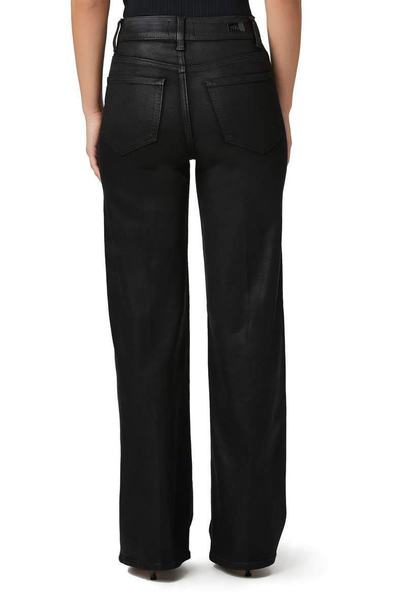Sasha Coated High Waist Wide Leg Jeans, Alternate, color, BLACK FOG LUXE COATING