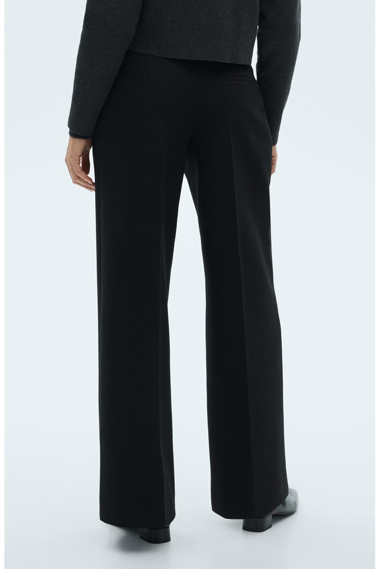 Belted Straight Leg Pants, Alternate, color, BLACK