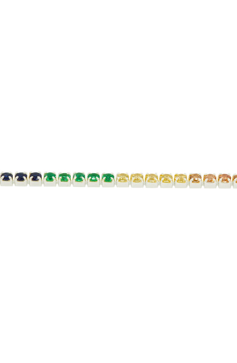 RAGEN Jewels Rainbow Crystal Tennis Anklet, Alternate, color,
