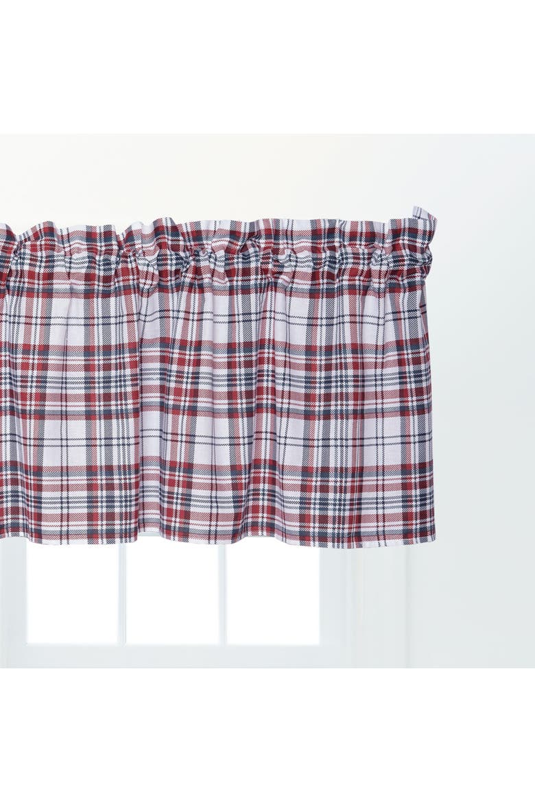 Benjamin Red & Blue 100% Cotton Set of 2 Americana Window Valances 15" x 72", Alternate, color, Blue