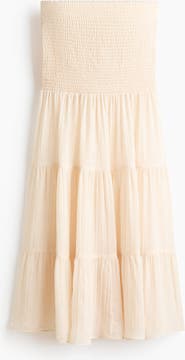 H&M Smocked Chiffon Skirt