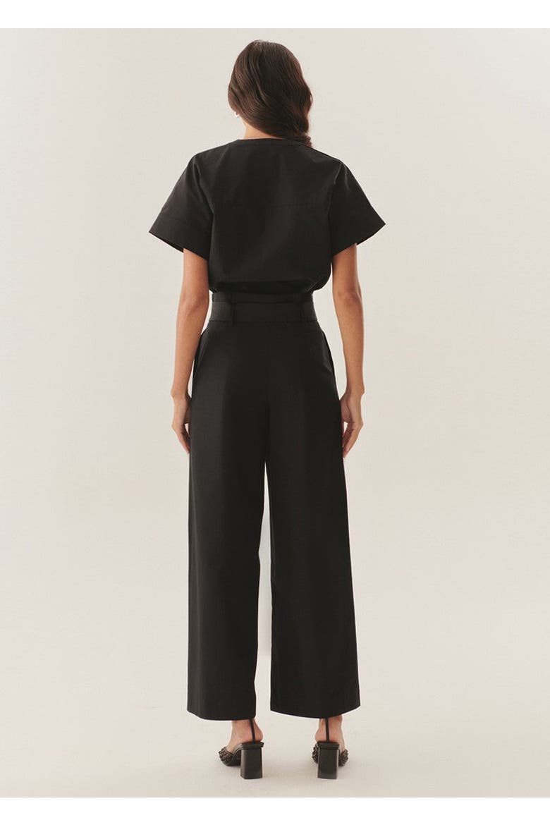 Lauren Timeless Structured Trousers, Alternate, color, BLACK