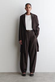 COS Pleated Cotton Barrel-Leg Trousers