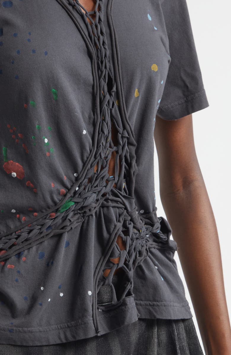 Collina Strada Tosh Paint Splatter T-Shirt, Alternate, color, Splatter Washed Black