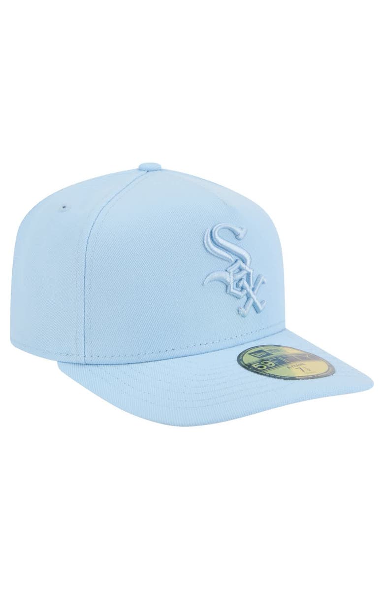 New Era Men's New Era Light Blue Chicago White Sox Color Pack A-Frame 59FIFTY Fitted Hat, Alternate, color, Light Blue