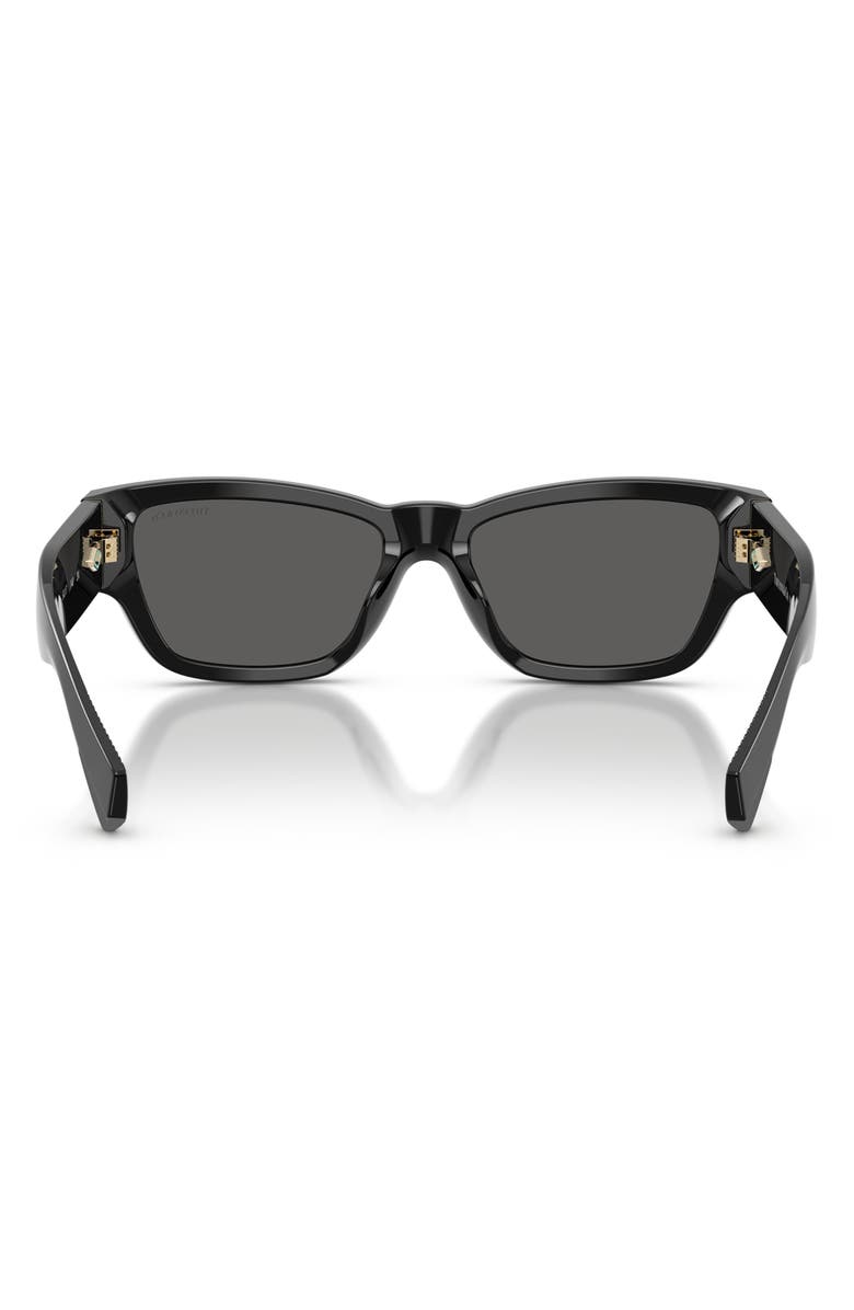Tiffany & Co. 54mm Rectangular Sunglasses, Alternate, color, Black / Dark Grey