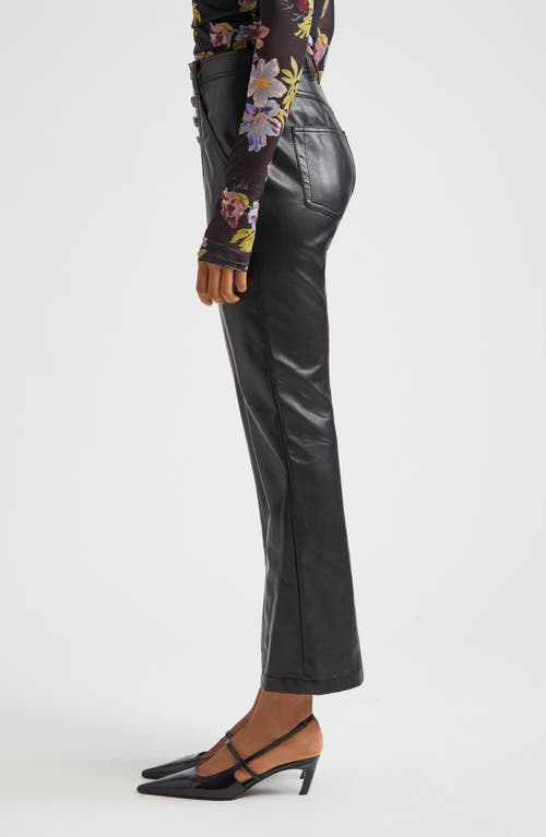 Cinq À Sept Wallace Faux Leather Bootcut Ankle Pants In Black