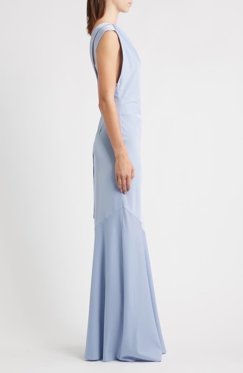 Lulus Vida Pleated Bodice Cocktail Maxi Dress, Alternate, color, Periwinkle