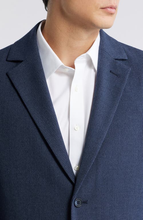 Mizzen + Main Mizzen+main Watson Microcheck Wrinkle Resistant Stretch Flannel Sport Coat In Blue