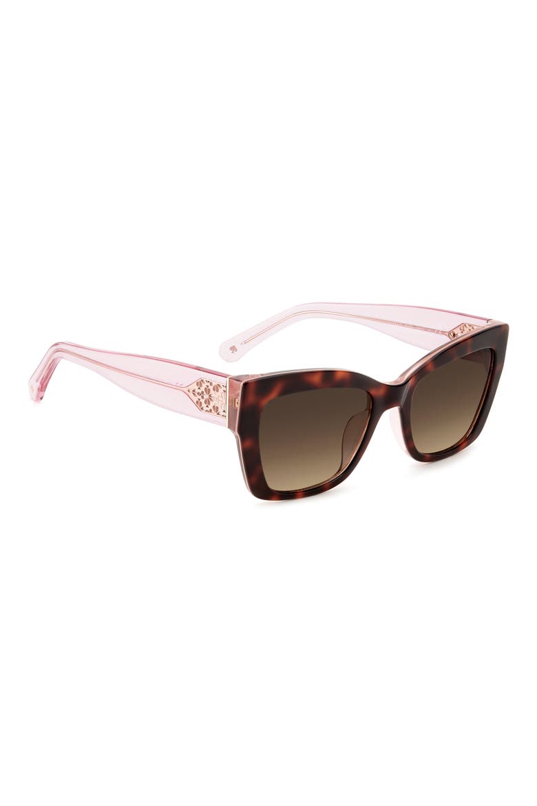53mm valeria/s cat eye sunglasses, Alternate, color, HAVANA PINK/ BROWN GRADIENT