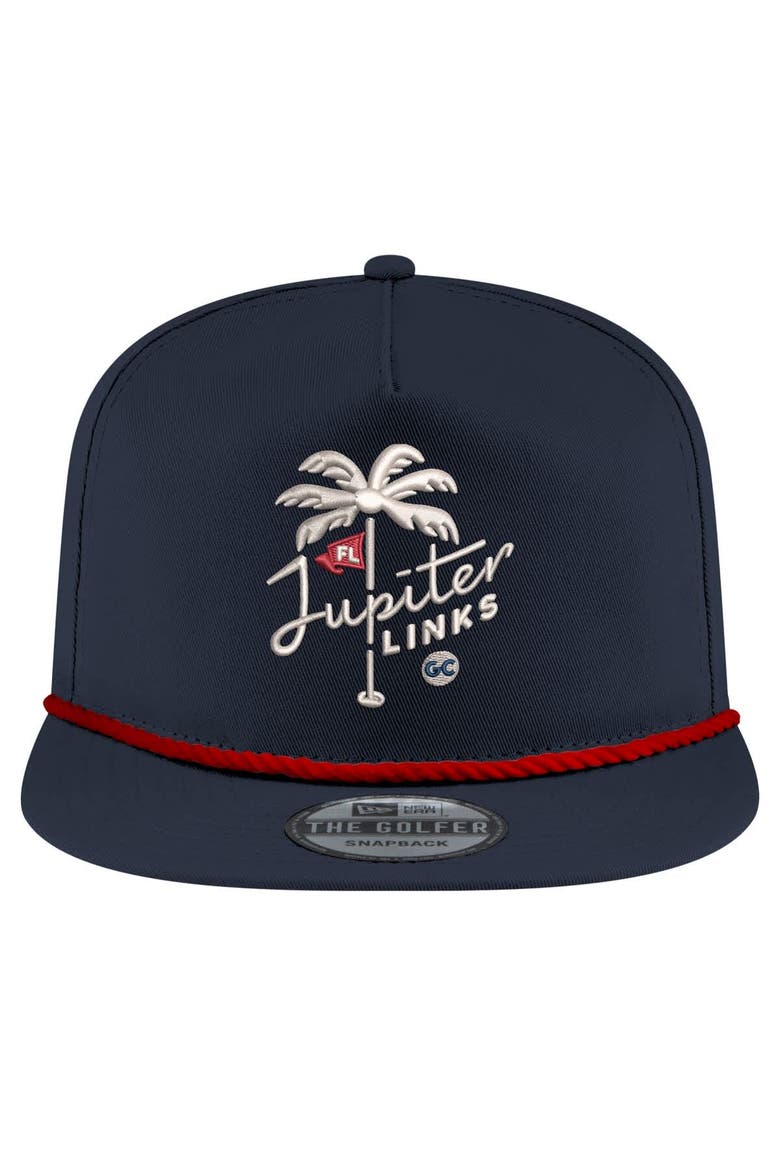 Men's New Era  Navy Jupiter Links Golf Club Adjustable Golfer Hat, Alternate, color, Navy