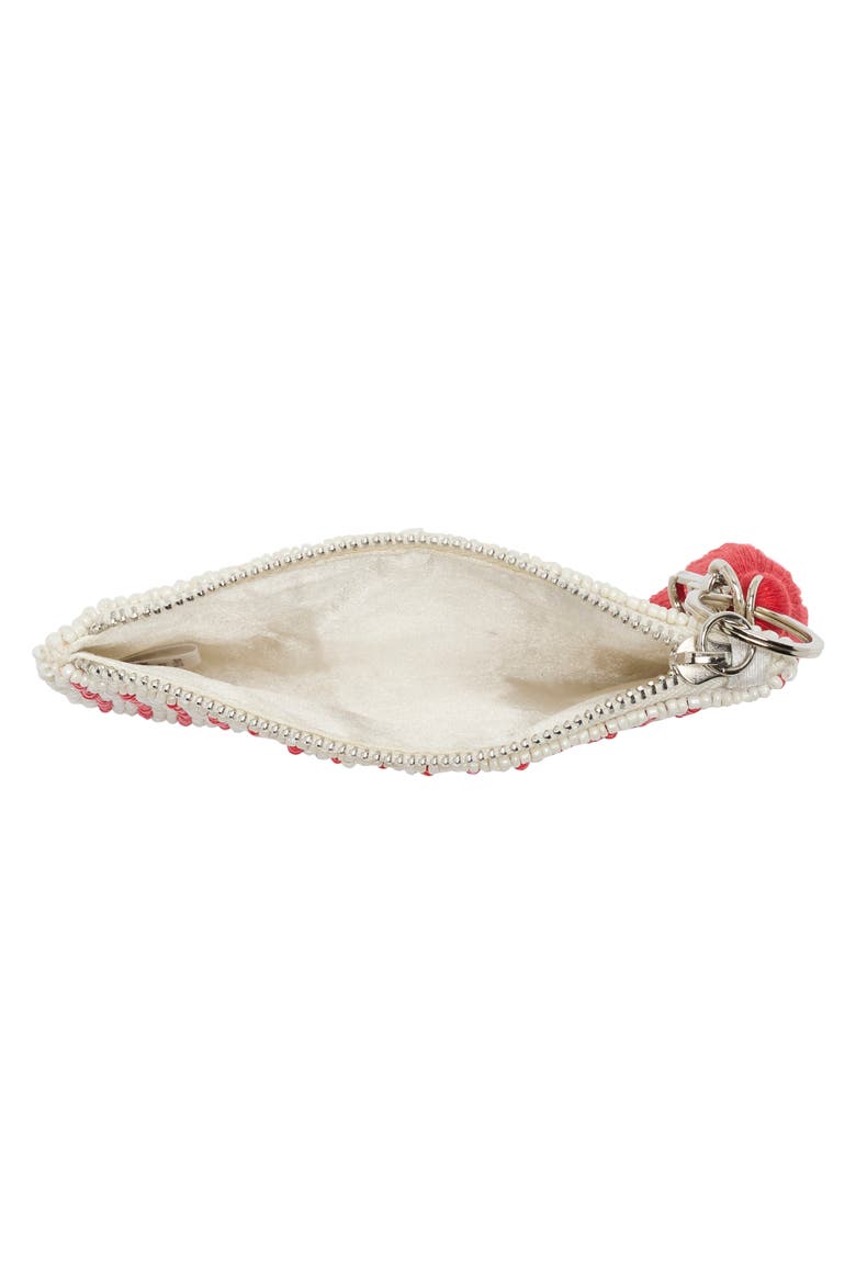 Beaded Super Cherry Coin Purse, Alternate, color, RED