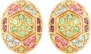 Susan Caplan 1980s Vintage Dorlan Swarovski Crystal Oval Clip-On Earrings