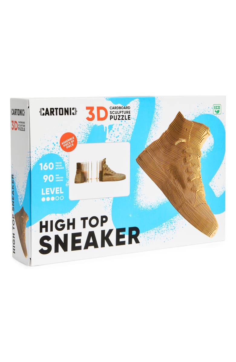 Cartonic 3D Cardboard Sculpture Puzzle, Main, color, Sneaker