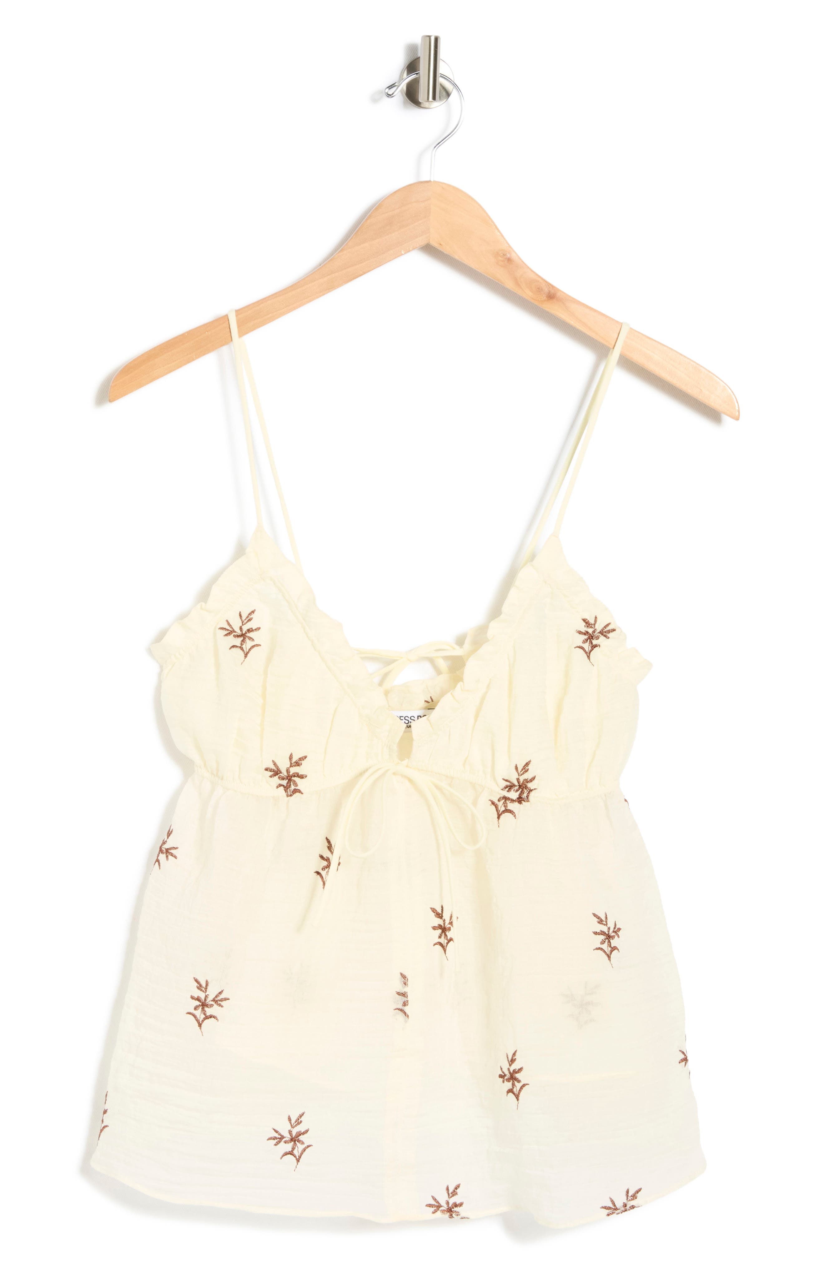 Princess Polly Cinnamon Embroidered Cami