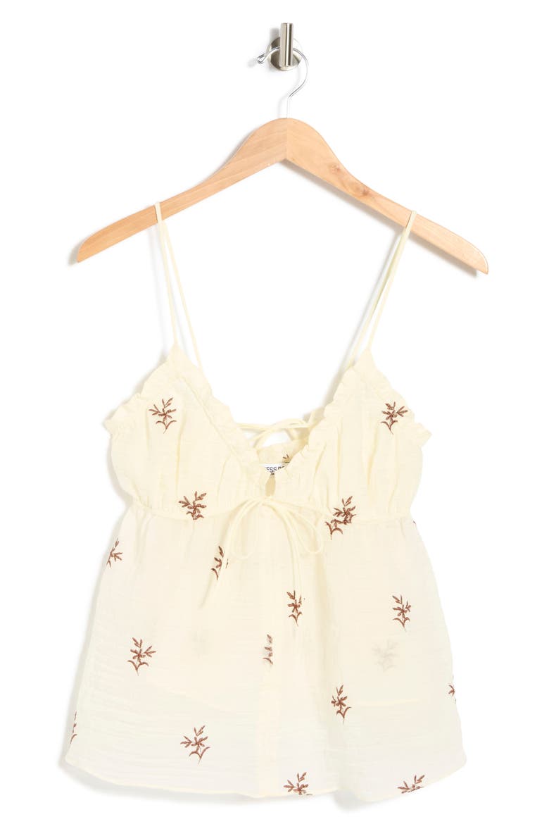 Cinnamon Embroidered Cami, Main, color, BEIGE