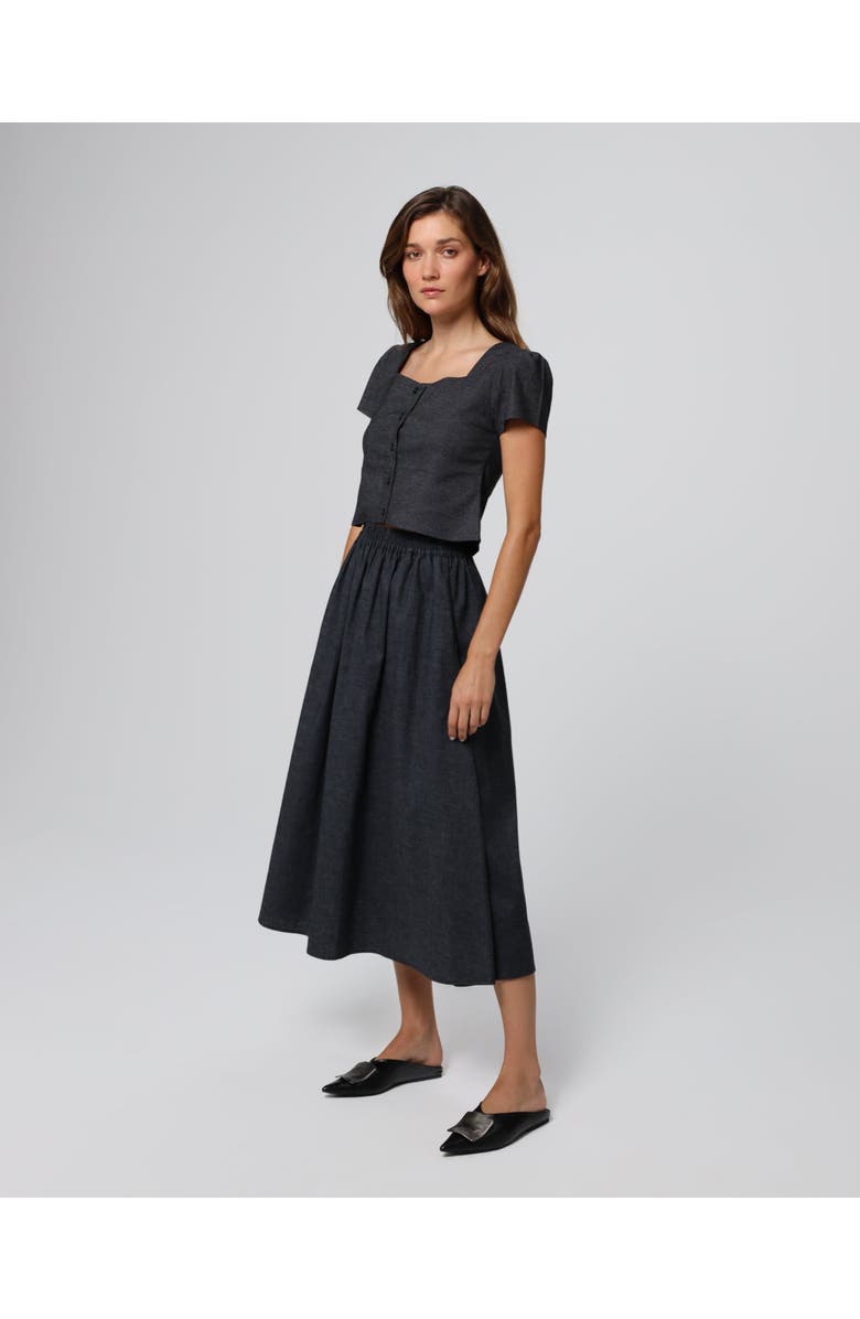 JUANA Hemp Blend Maxi Skirt, Main, color, Black