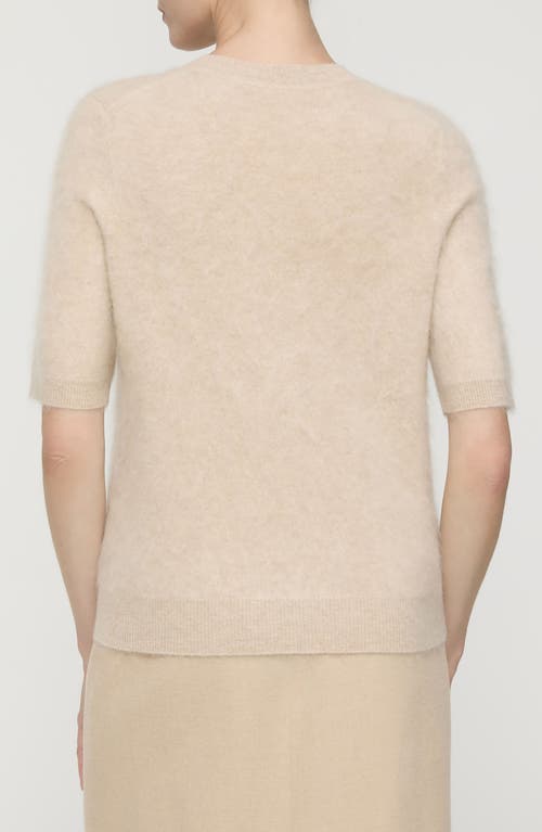 Lafayette 148 New York Brushed Cashmere Crewneck Sweater In Neutral