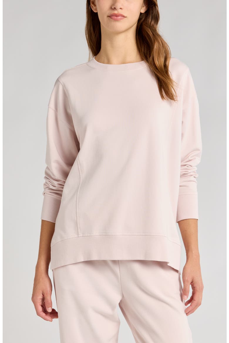 Luxe French Terry Sweatshirt, Main, color, PINK HUSH