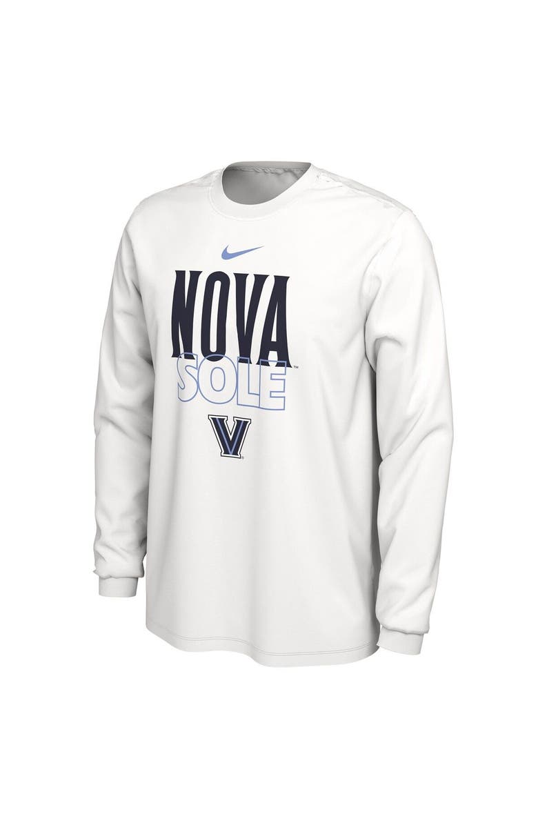 Nike Men's Nike  White Villanova Wildcats On Court Long Sleeve T-Shirt, Alternate, color, 