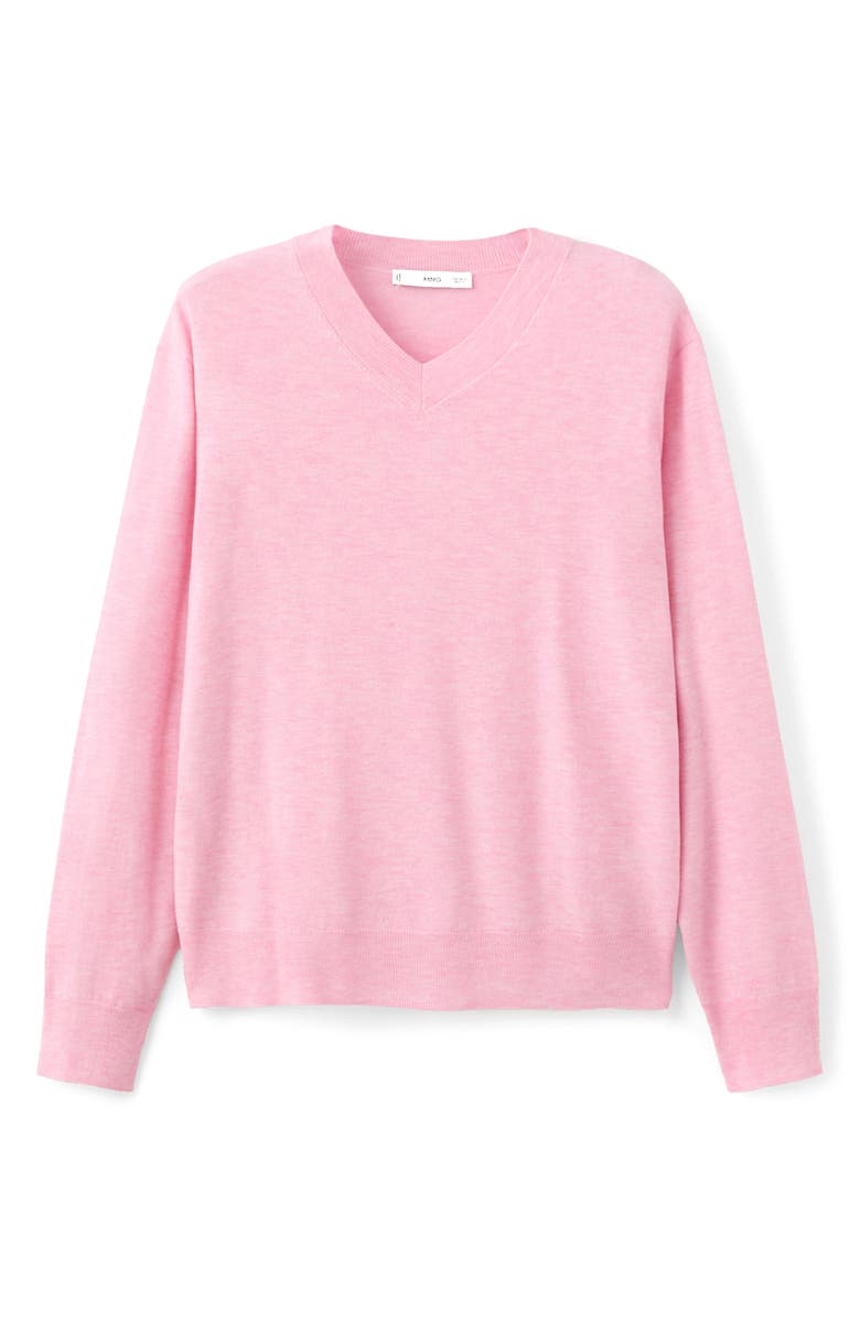 MANGO V-Neck Sweater, Main, color, Pink