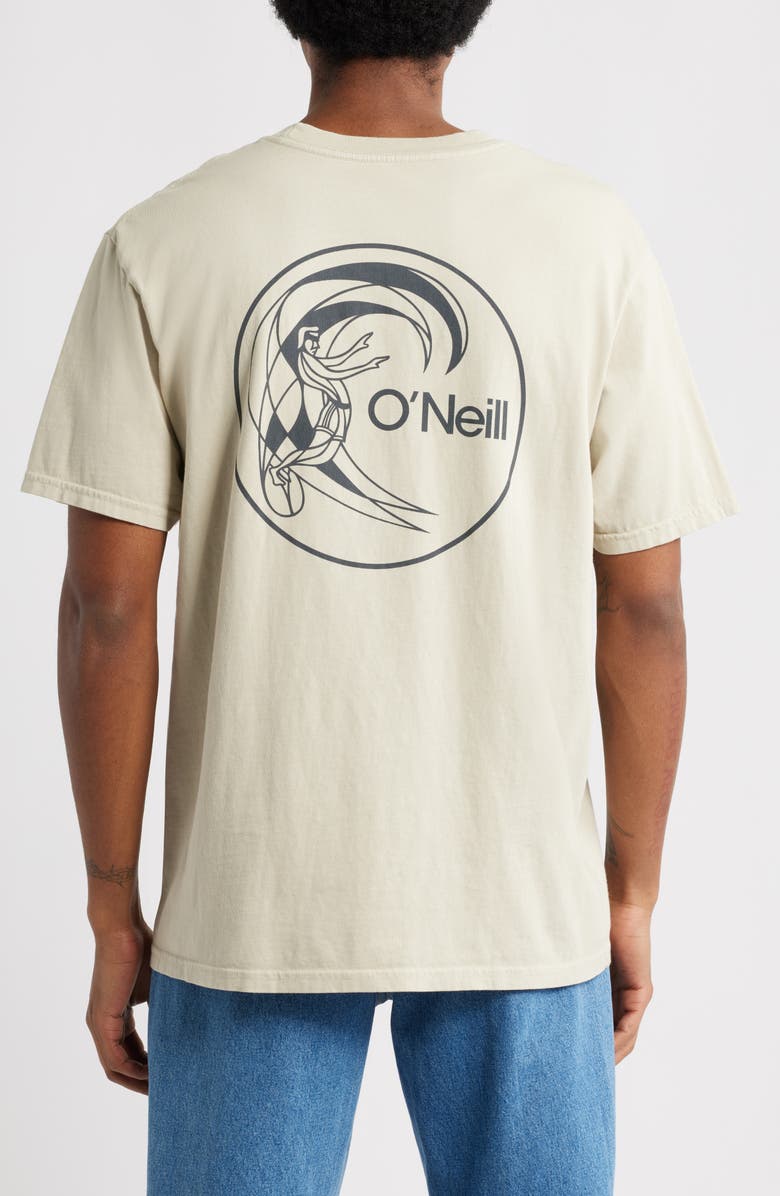 O
Neill OG Circle Surfer Logo Graphic T-Shirt, Alternate, color, Light Khaki