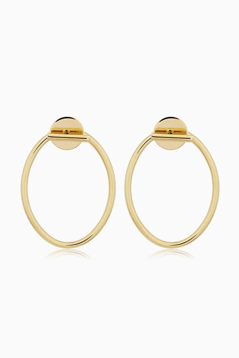 14K Yellow Gold Roundabout Ear Jackets