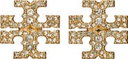 Tory Burch Icon Pavé Stud Earrings