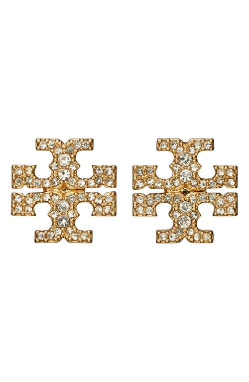 Tory Burch Kira Pavé Stud Earrings In Gold