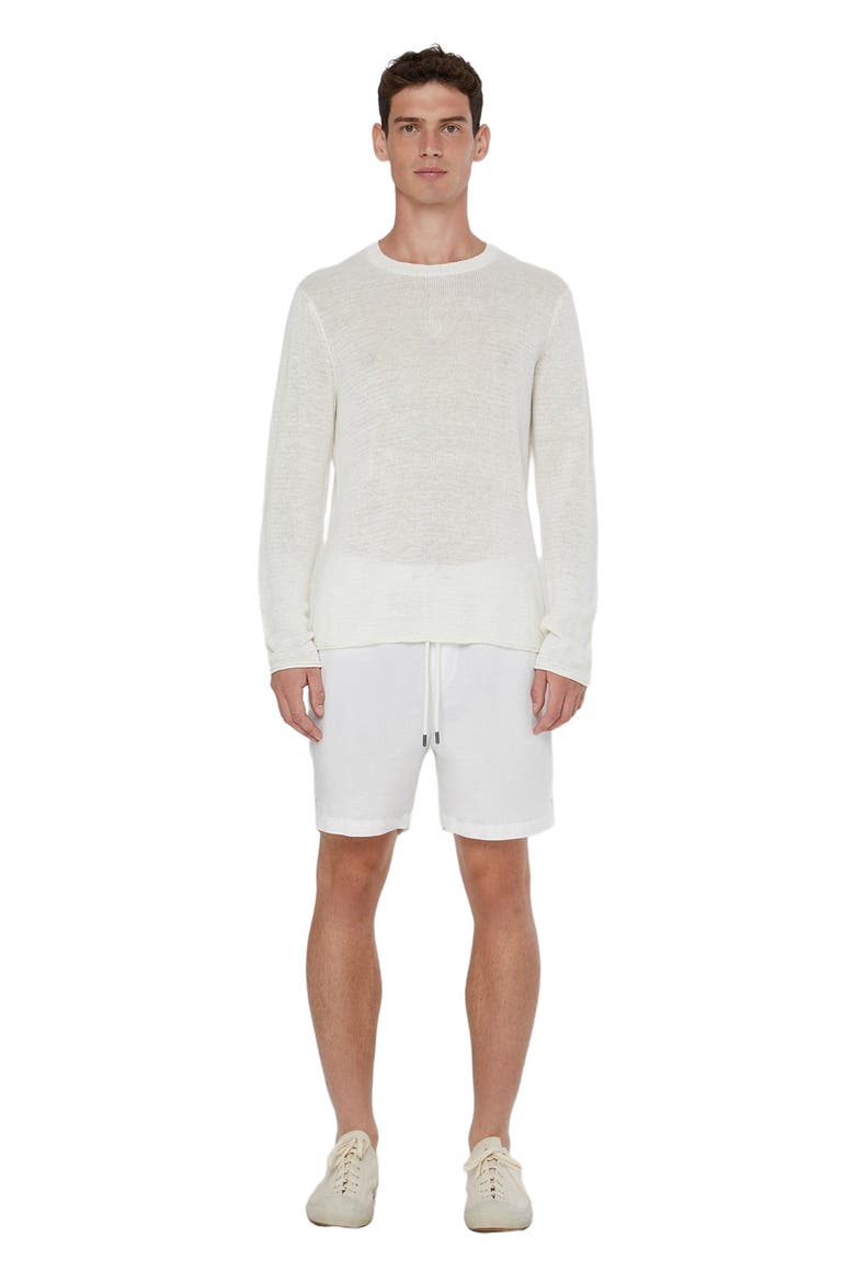 Kevin Crewneck Linen Sweater, Main, color, WHITE