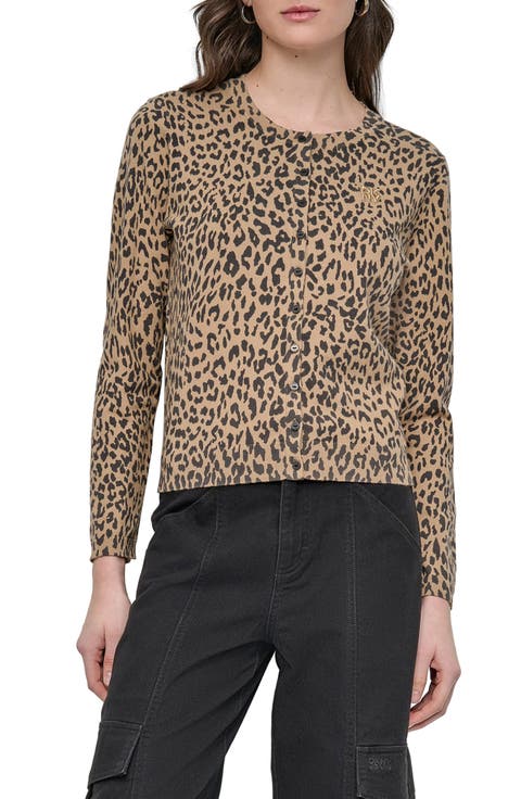 Cotton Leopard Print Cardigan