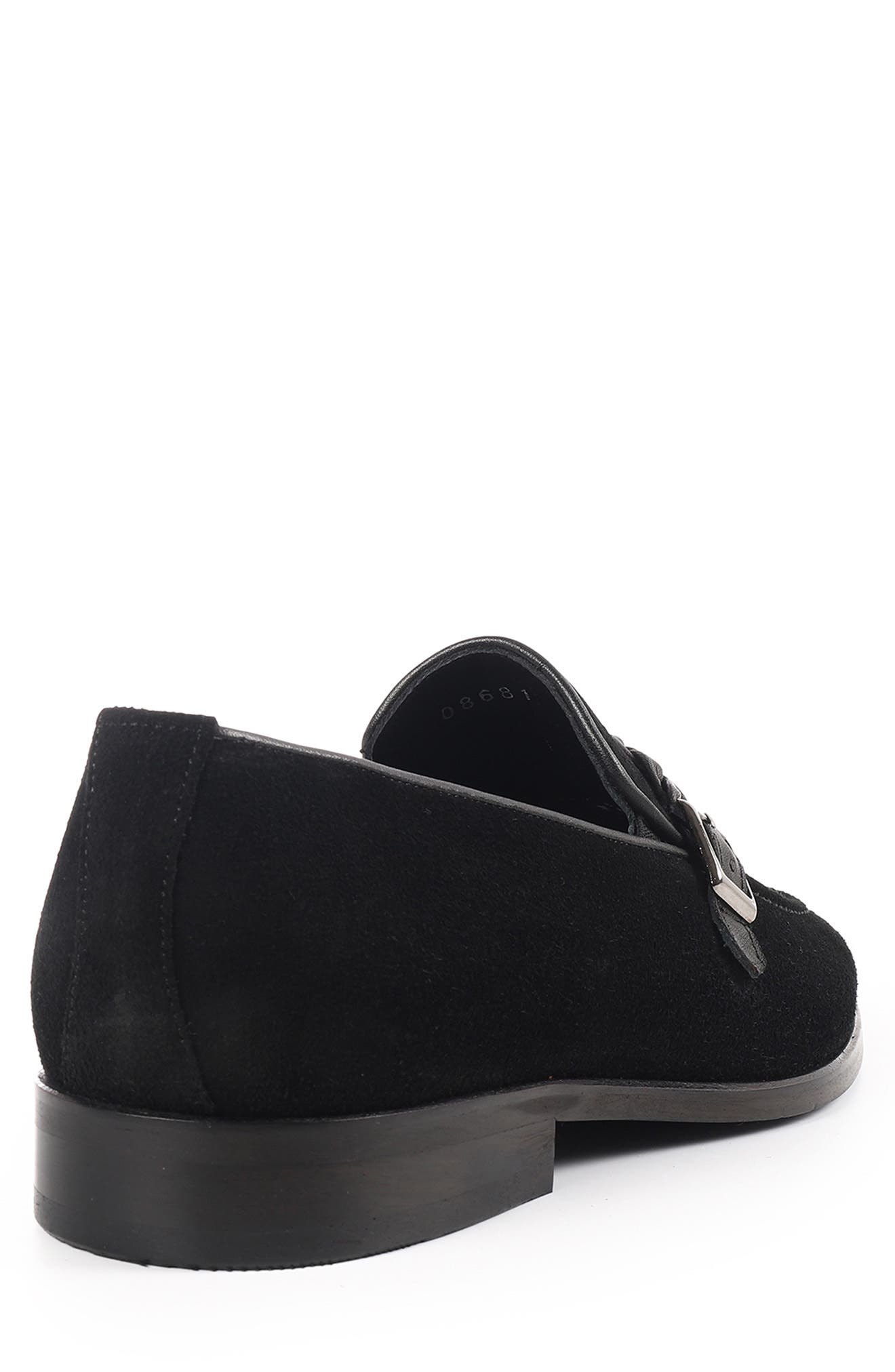 VELLAPAIS Creola Apron Toe Loafer, Alternate, color, Black