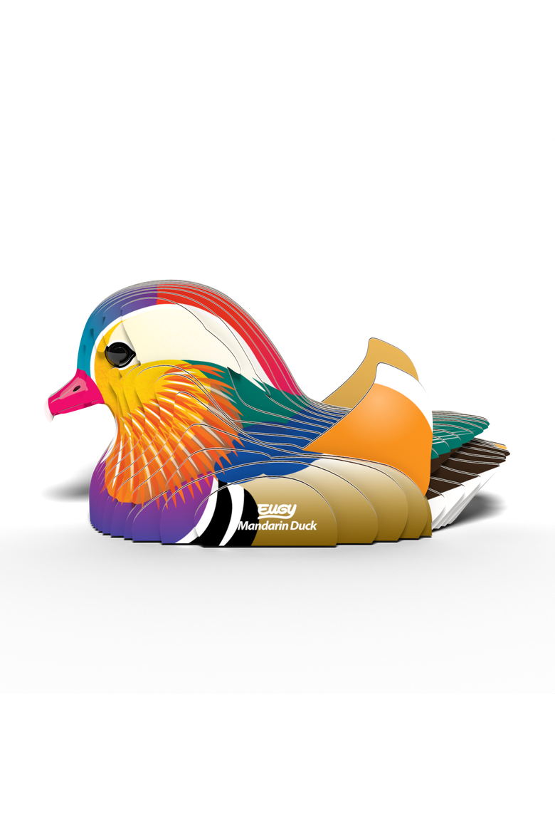 Mandarin Duck 3D Puzzle, Alternate, color, No Color