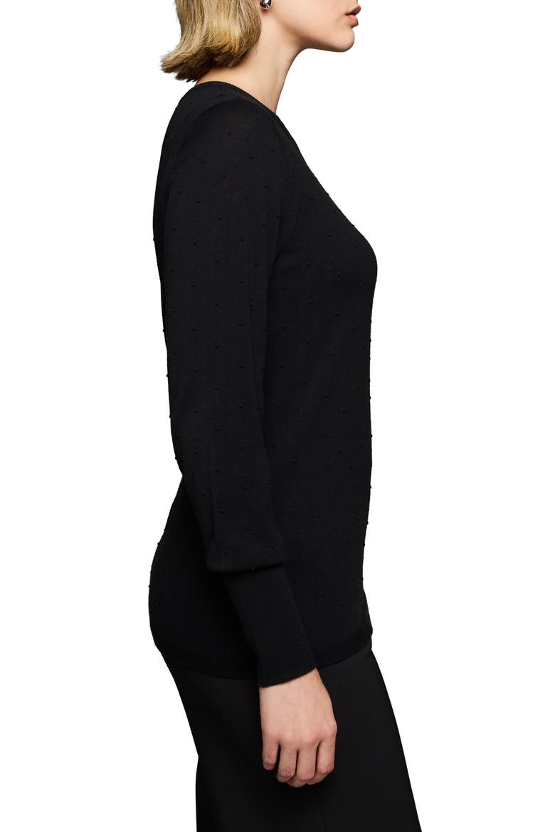 Dot Stitch Sweater, Alternate, color, BLACK ONYX